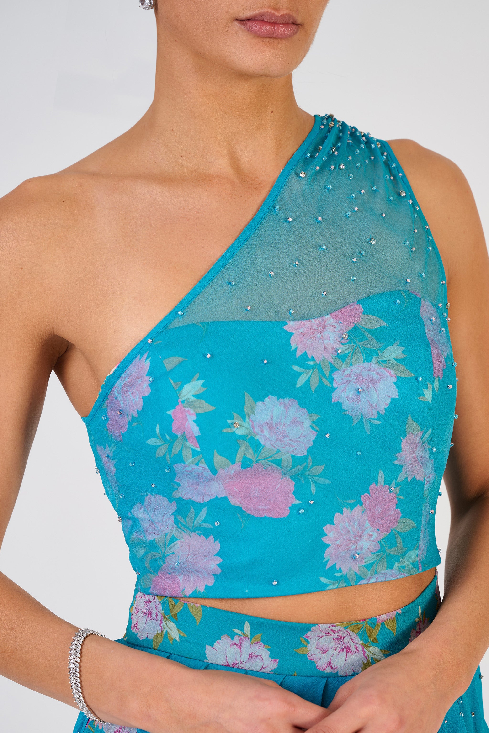 Aaina One Shoulder Layered Top