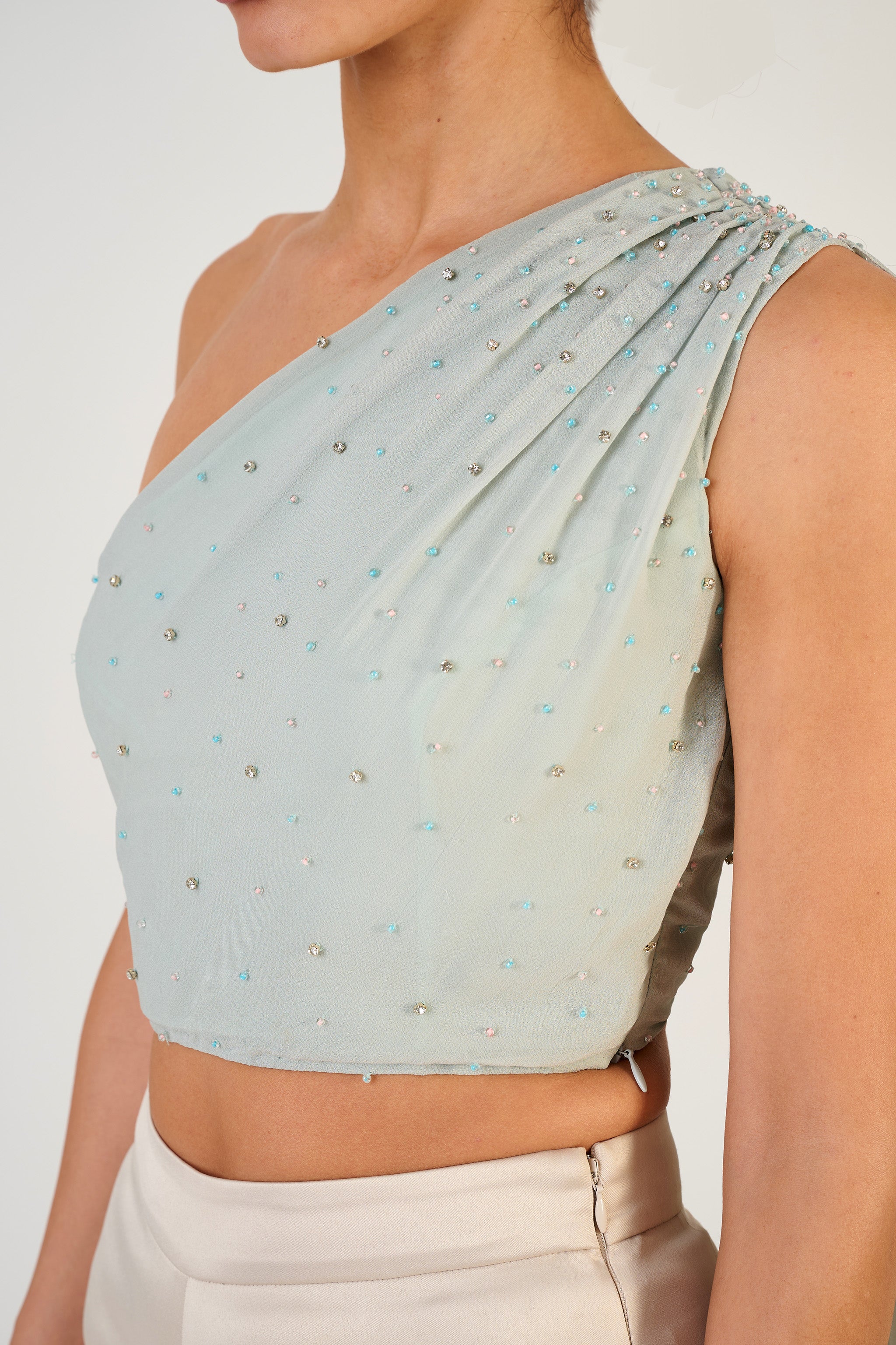 Aaina Sari Drape Top