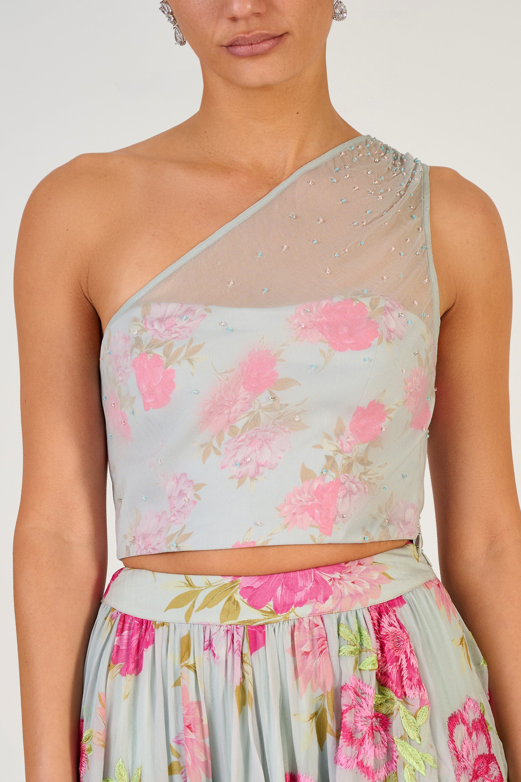 Aaina One Shoulder Layered Top