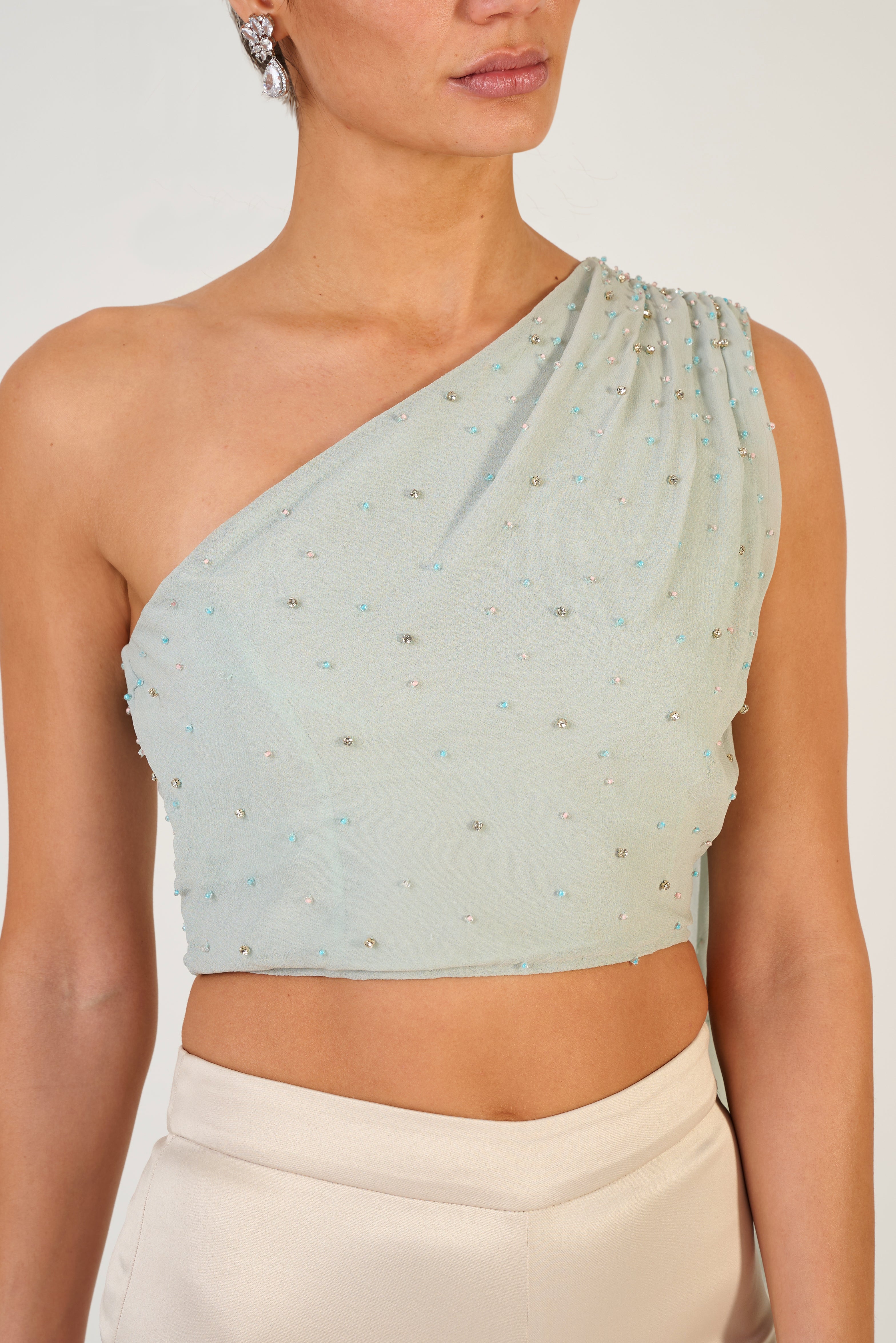 Aaina Sari Drape Top