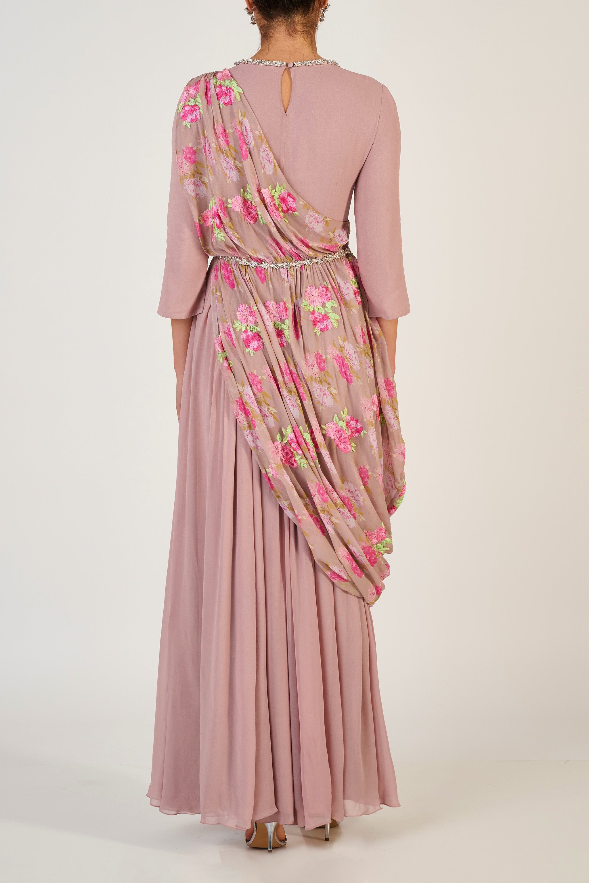 Aahana Sari Drape Maxi Dress